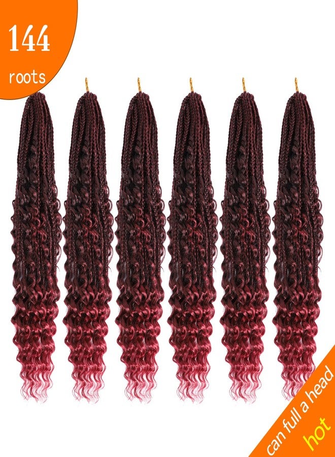 أيانا وصلات شعر كروشيه بوهيمية من Goddess Curly Ends، 144 خصلة، بطول 22 بوصة، ضفائر بوكس، ضفائر بوكس من Goddess، شعر كروشيه صناعي، وصلات شعر (22 بوصة، TBUG) - Image 2